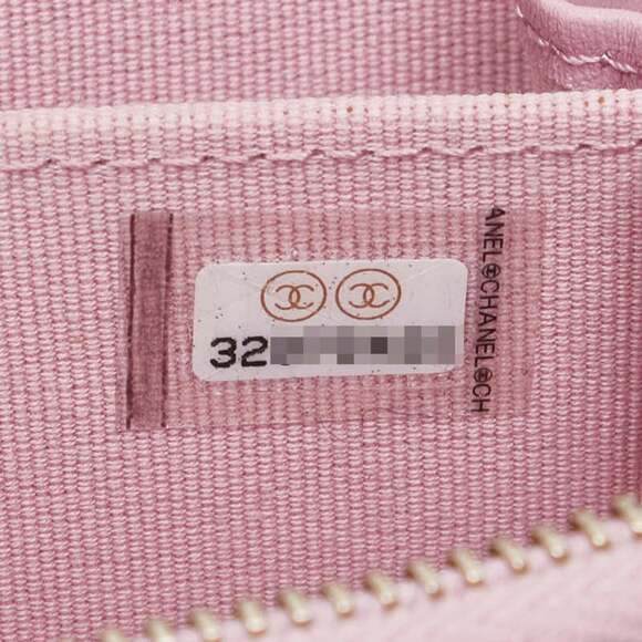 CHANEL Pink Lambskin Leather Logo Wallet - Picture 8 of 10